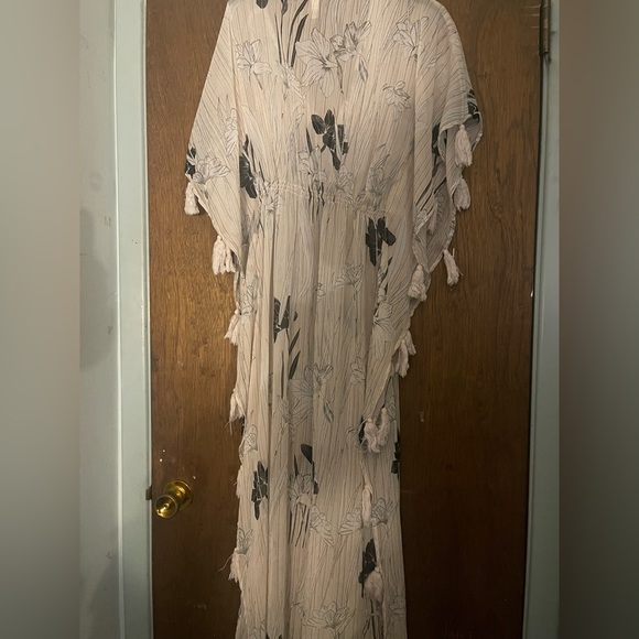 Floral and Stripe Beach Coverup- NEW (never worn) - Picture 2 of 2